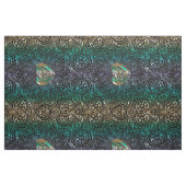 Tissu Mandala celtique de coeur en or vert (Fat Quarter)