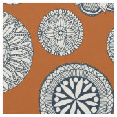 Tissu mandala cirque tache orange (Fermer)