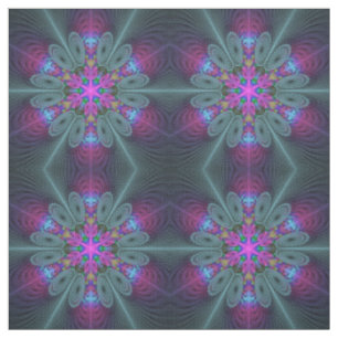 Tissu Mandala coloré frappant art fractal kaléidoscope