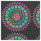 Tissu Mandala coloré noir bg (Fermer)