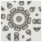 Tissu Mandala de crâne humain effrayant (Fermer)