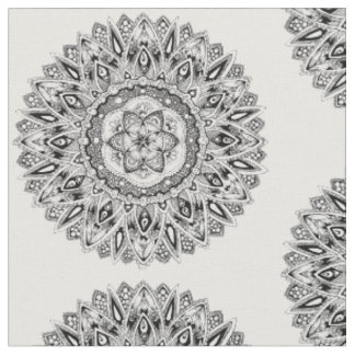 Tissu Mandala de fleur avec la graine de la vie