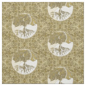 Tissu Mandala d'or Yin Yang (Échantillon)