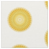 Tissu Mandala du Soleil en Jaune (Détail)