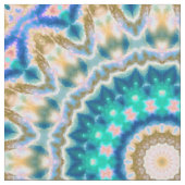 Tissu Mandala jaune turquoise (Fermer)