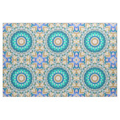 Tissu Mandala jaune turquoise (Fat Quarter)