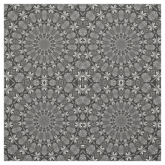 Tissu Mandala monochrome (Échantillon)