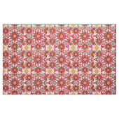 Tissu Mandala motif, corail, pêche, blanc et gris (Fat Quarter)