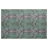 Tissu Mandala noir pourpre d'or turquoise (Yard)