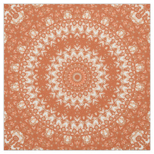 Tissu Mandala orange.