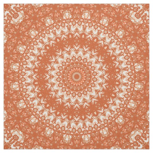 Tissu Mandala orange. (Échantillon)