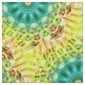 Tissu Mandala Rays Yellow Green + vos idées (Échantillon)