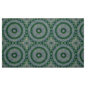 Tissu Mandala vert, bleu et gris (Fat Quarter)