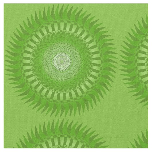 Tissu Mandala vert Soleil (Fermer)