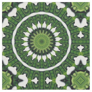 Tissu Mandala vert tropical