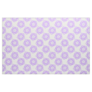 Tissu Mandala violet pâle blanc