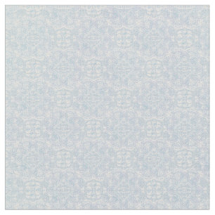 Tissu Mandalas bleu clair, rose et blanc