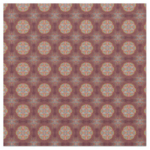 Tissu Mandalas sur Maroon répéter les motifs