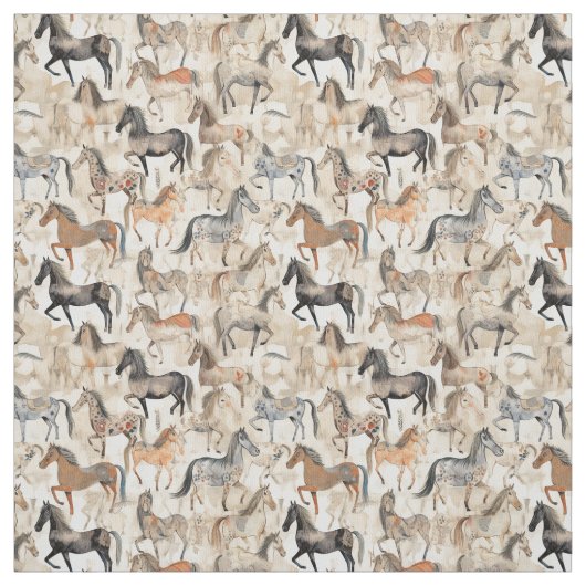 Tissu Mane magique : Cheval Whimsy (Échantillon)