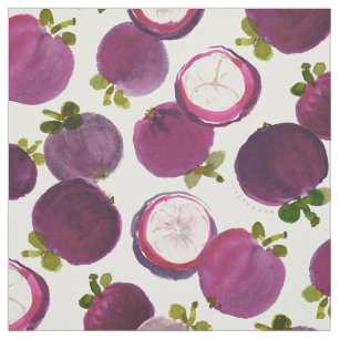 Tissu MANGOSTEEN MANIA Purple Fruit Tropical Violet