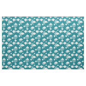 Tissu Manta Rays et Stingray Turquoise Bleu et blanc (Fat Quarter)