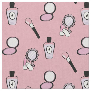 Tissu Maquillage Motif cosmétique rose moderne