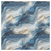 Tissu Marbre blanc bleu doux avec or (Échantillon)