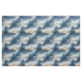 Tissu Marbre blanc bleu doux avec or (Fat Quarter)