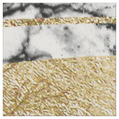 Tissu Marbre blanc noir moderne avec des rayures d'or de (Fermer)