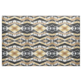 Tissu Marbre blanc Parties scintillant doré moderne géom (Fat Quarter)