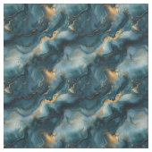 Tissu Marbre bleu foncé et or (Échantillon)