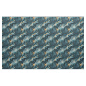 Tissu Marbre bleu foncé et or (Fat Quarter)