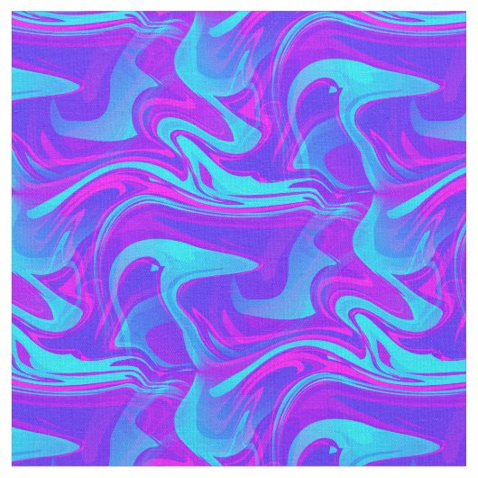 Tissu marbre trippé imprimé bleu violet (Fermer)