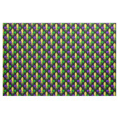 Tissu Mardi gras Carnival Fleur De Lis sur le noir (Fat Quarter)
