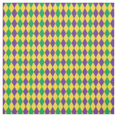 Tissu Mardi Gras Harlequin Diamonds Motif (Échantillon)