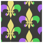 Tissu Mardi Gras violet vert jaune Fleur de Lis (Fermer)