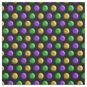 Tissu Mardi Gras Violet Vert Jaune Pois (Échantillon)