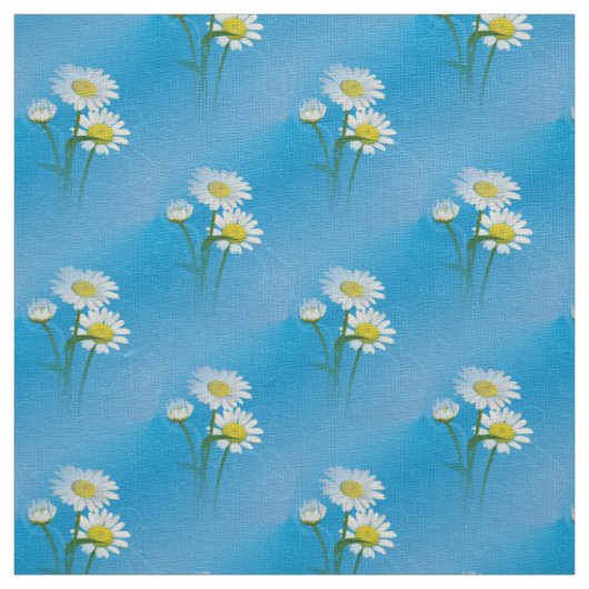 tissu marguerrier bleu (Échantillon)