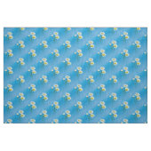 tissu marguerrier bleu (Fat Quarter)