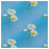 tissu marguerrier bleu (Détail)