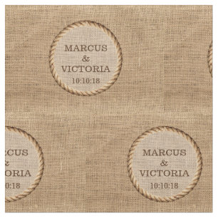 Tissu Mariage campagnard de corde rustique Jute