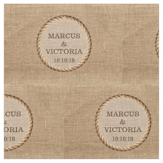 Tissu Mariage campagnard de corde rustique Jute (Fermer)