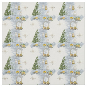 Tissu Mariage de Noël blanc