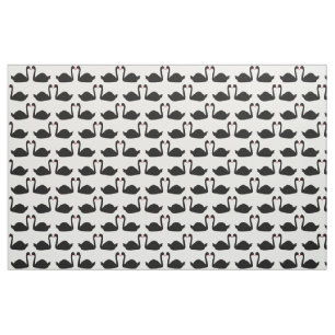 Tissu Mariage gothique embrasser les cygnes noirs à moti