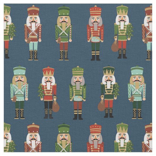 Tissu Marine des Nutcrackers de Noël (Fermer)