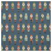 Tissu Marine des Nutcrackers de Noël (Échantillon)