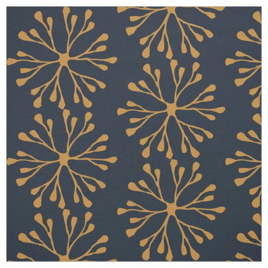 Tissu : Marine et jaune ocre (Échantillon)