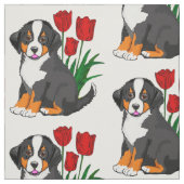 Tissu Marionnette de montagne de Benese avec tulipes (Échantillon)