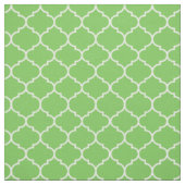Tissu Maroc Quatrefol Vert Flash & Blanc (Échantillon)