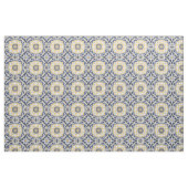 Tissu Marocain Abstrait 2 - Bleu, Jaune (Fat Quarter)